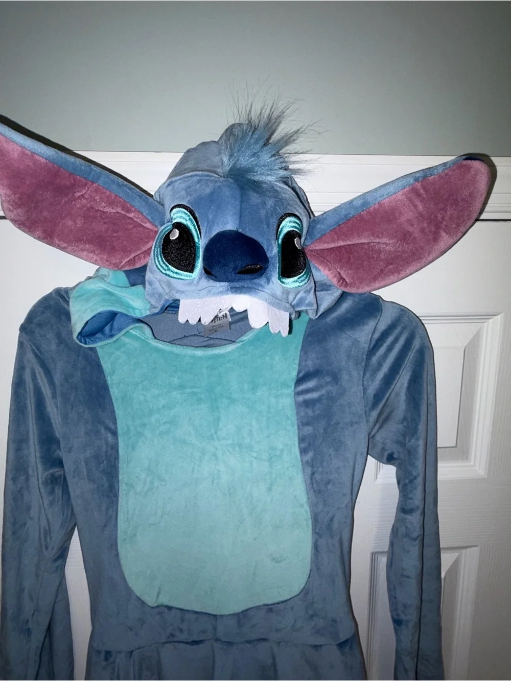 Disney Stitch Girls' Blue Hooded Dress Costume girl XL
